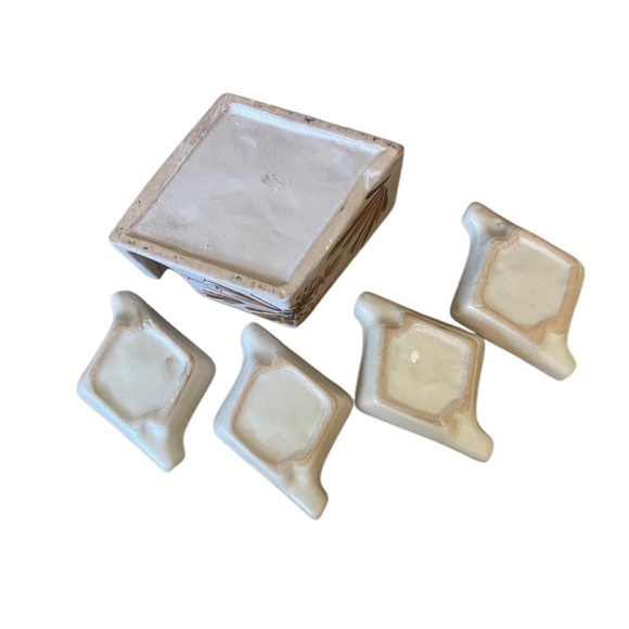 Vintage Lavorazione A Mano Ceramic Small Personal Individual (Ash)Trays & Holder - Picture 14 of 14